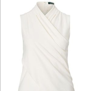 Brand new cream high neck sleeveless Ralph Lauren